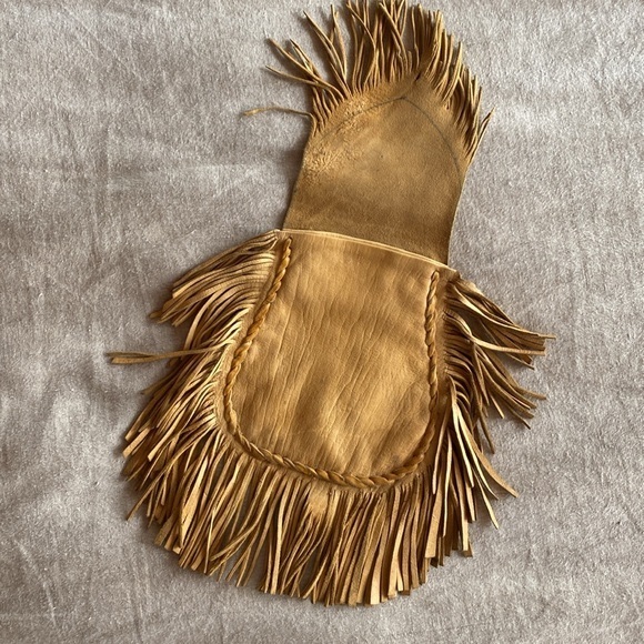 Vintage Leather Fringe Belt Pouch - Picture 2 of 5